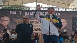 Caption: Ketua Umum BBC H. Bagus Machdiantoro saat mendampingi Sekretaris DPW Partai Golkar Jawa Barat MQ Iswara dalam HUT ke 68 BBC, Minggu (3/11-2024). (Ft. Ist)