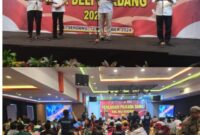 Caption :
Penjabat Bupati Deliserdang Ir Wiriya Alrahman M.M, gelar Deklarasi Pilkada Damai Deliserdang tahun 2024, di Miyana Hotel Jalan H Anif, Medan Estate, Kecamatan Percut Seituan, Selasa (12/11-2024). (Ft. Ist)
