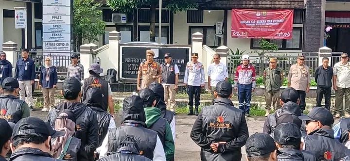 Bawaslu Kabupaten Sukabumi Gelar Apel Siaga terkait Masa Tenang Pilkada 2024