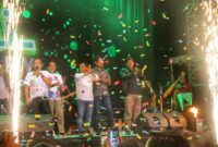 PENUTUPAN KIRAB PILKADA 2024 : Ketua Komisi Pemilihan Umum (KPU) Kabupaten Bekasi, Ali Rido Menutup Kegiatan Kirab Pilkada Tahun 2024, di Central Park Meikarta, Cikarang Selatan, pada Sabtu (16/11/2024) malam.
