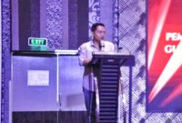 BIMTEK PPK DAN PPS : Ketua KPU Kabupaten Bekasi, Ali Rido menyampaikan sambutan pada acara Bimbingan Teknis Pemungutan dan penghitungan suara Pemilihan Gubernur dan Wakil Gubernur Jawa Barat, Bupati dan Wakil Bupati Bekasi tahun 2024, di hotel Holiday Inn Jababeka Cikarang, Cikarang Selatan, pada Kamis(21/11/2024).