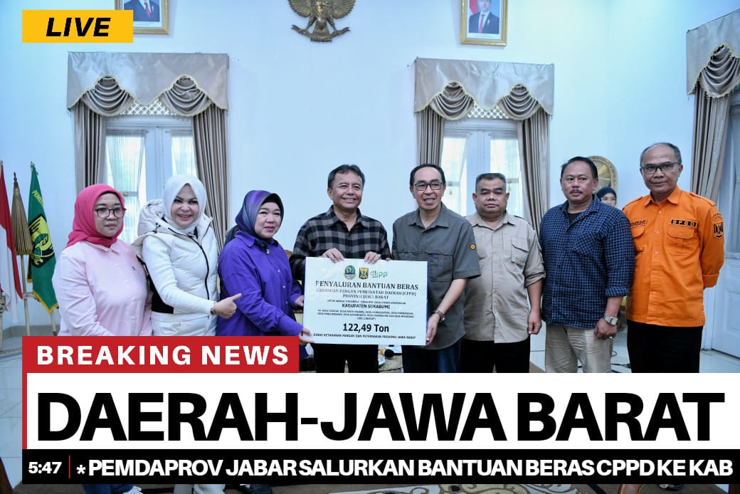 Pemdaprov Jabar Salurkan Bantuan Beras CPPD ke Kabupaten Sukabumi