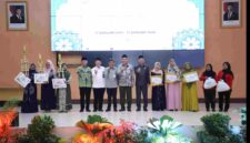 Acara Tasyakuran HUT Baznas Kabupaten Bekasi ke-24 dimeriahkan oleh Lomba Qasidah yang diikuti peserta dari berbagai kecamatan di Kabupaten Bekasi, yang digelar di Gedung Swatantra Wibawa Mukti, Kompleks Pemkab Bekasi, Cikarang Pusat, Kamis (16/1/2025).