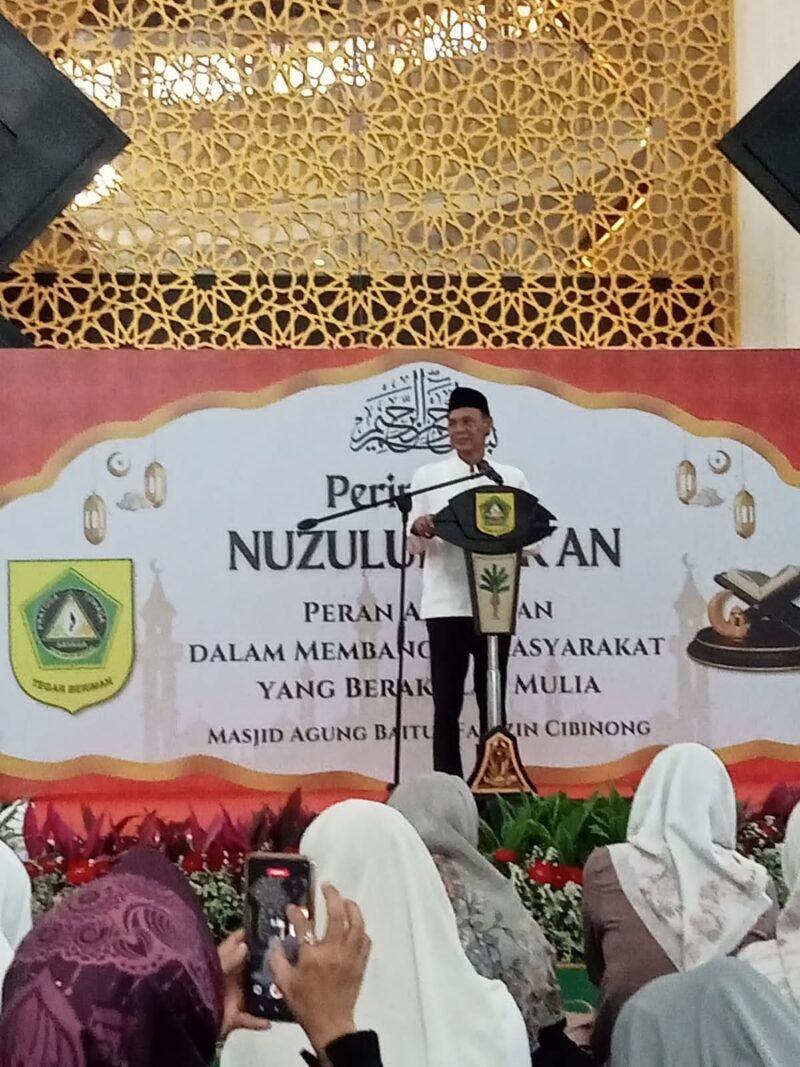 Wakil Bupati Bogor Hadiri Malam Nuzulul Qur'an 1446 H di Masjid Baitul Faizin