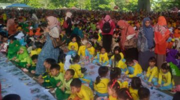 Ribuan Anak PAUD Kabupaten Bandung Ukir Sejarah dengan Ecoprint
