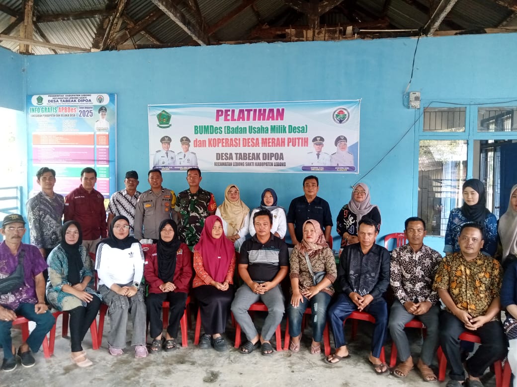 Pemerintah Desa Tabeak Dipoa, Kec Lebong Sakti Menggelar Pelatihan Koperasi Desa Merah Putih