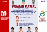 Dalam rangka memeriahkan Hari Ulang Tahun Kabupaten Bekasi ke-75 dan Hari Kemerdekaan Republik Indonesia ke-80, Dinas Sosial Kabupaten Bekasi menggelar kegiatan sunat massal sebagai bagian dari rangkaian kegiatan sosial menyambut hari bersejarah tersebut.