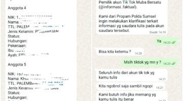 Teror Jurnalis di Sumsel, Dugaan Oknum Aparat Kirim Ancaman dan Sebar Data Pribadi