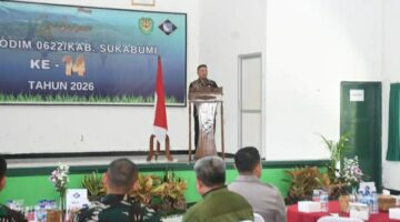 HUT ke-14 Kodim 0622 Sukabumi, Wabup Tegaskan Sinergi dan Kekompakan Terus Diperkuat