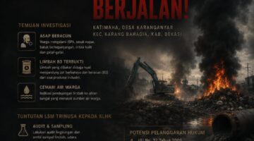 Bekasi Darurat Limbah B3? TRINUSA Temukan Bukti Pembakaran dan Pembuangan Ilegal
