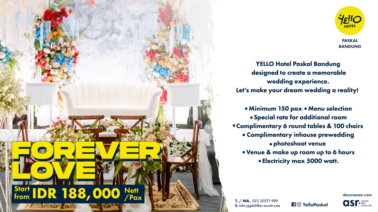 YELLO Hotel Paskal Bandung Hadirkan Wedding Package Stylish dan Beragam Event Menarik di Tengah Kota Bandung