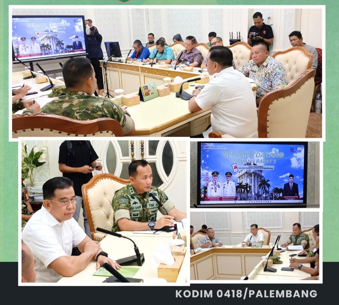 Kasdim 0418/Palembang hadiri rapat Penataan dan Penertiban Kawasan Lapangan Kamboja
