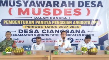 Musdes Ciangsana Bentuk Panitia Pengisian BPD Periode 2027–2035, Awal Regenerasi Demokrasi Desa yang Transparan dan Berkualitas