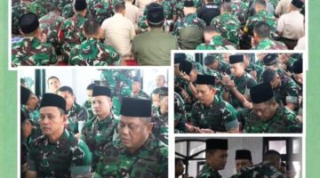 Kasdim 0418/Palembang Hadiri Shalat Sunnah Tasbih Sambut Tahun Baru Islam 1448 H di Makodam II/Sriwijaya