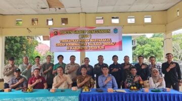 POLDA SUMSEL BERSAMA FORUM KEPALA DESA GELAR FGD DAN SOSIALISASI ANTISIPASI MENINGKATNYA KRIMINALITAS JALANAN/BEGAL