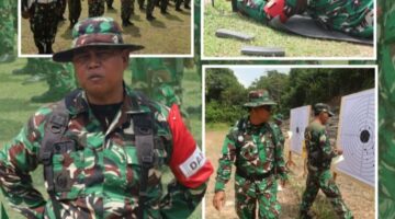 KODIM 0418/PALEMBANG GELAR LATIHAN MENEMBAK SENJATA RINGAN TW I DI LAPANGAN TEMBAK YONIF 200/BN GANDUS