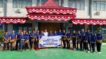 Semarak HUT ke-81 RI, Lapas Kelas I Palembang Gelar Aksi Bersih-Bersih Lingkungan   