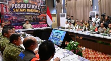 Presiden Pimpin Ratas Karhutla di Palembang, Kapolda Sumsel Hadir Bersama Forkopimda